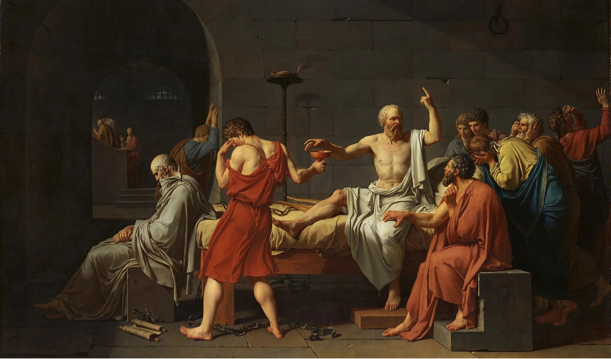 The Death of Socrates by Jacques-Louis David
