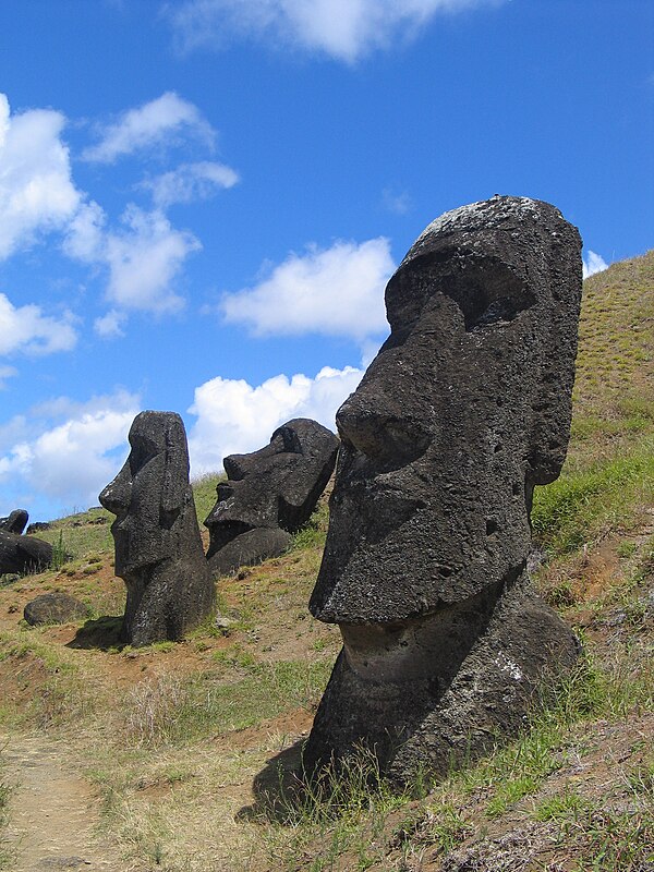 Moai statues, Polynesia