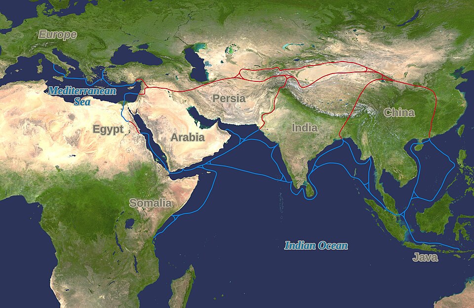 Silk Road map, Trade Routes